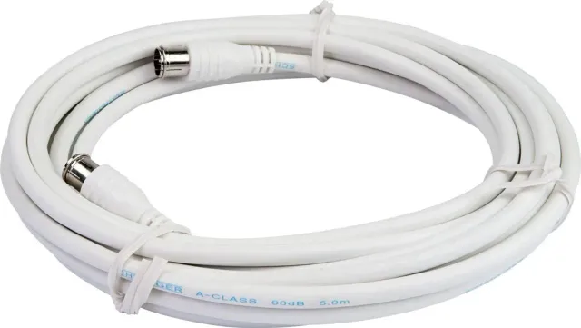 Schwaiger Cavo Satellitare 3 m Bianco F-Quick 90 dB