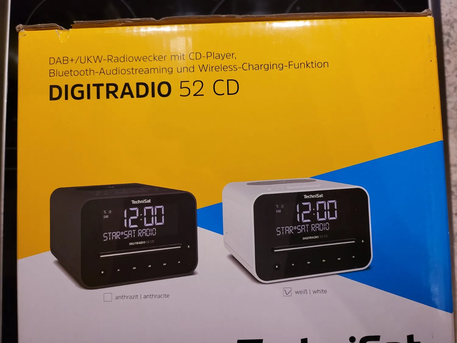 TechniSat DigitRadio 52 CD Radiosveglia DAB+ Bluetooth Bianca