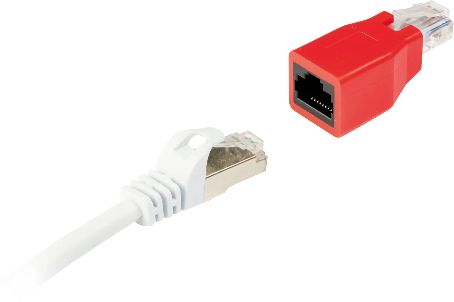 Schwaiger Adattatore crossover Cat 6 RJ45 rosso
