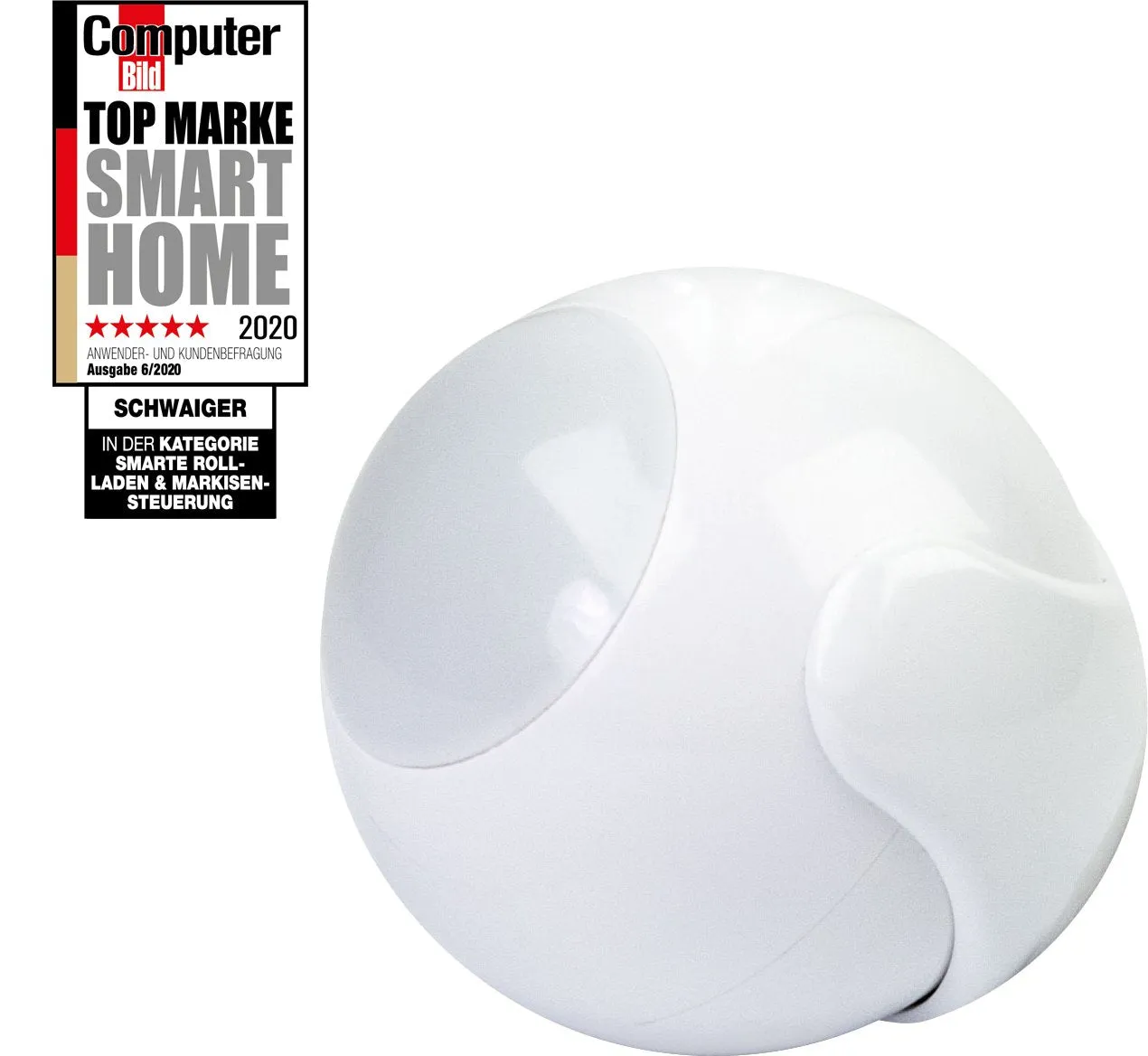 SCHWAIGER Sensore Movimento 3 in 1 Z-Wave Bianco da Interno