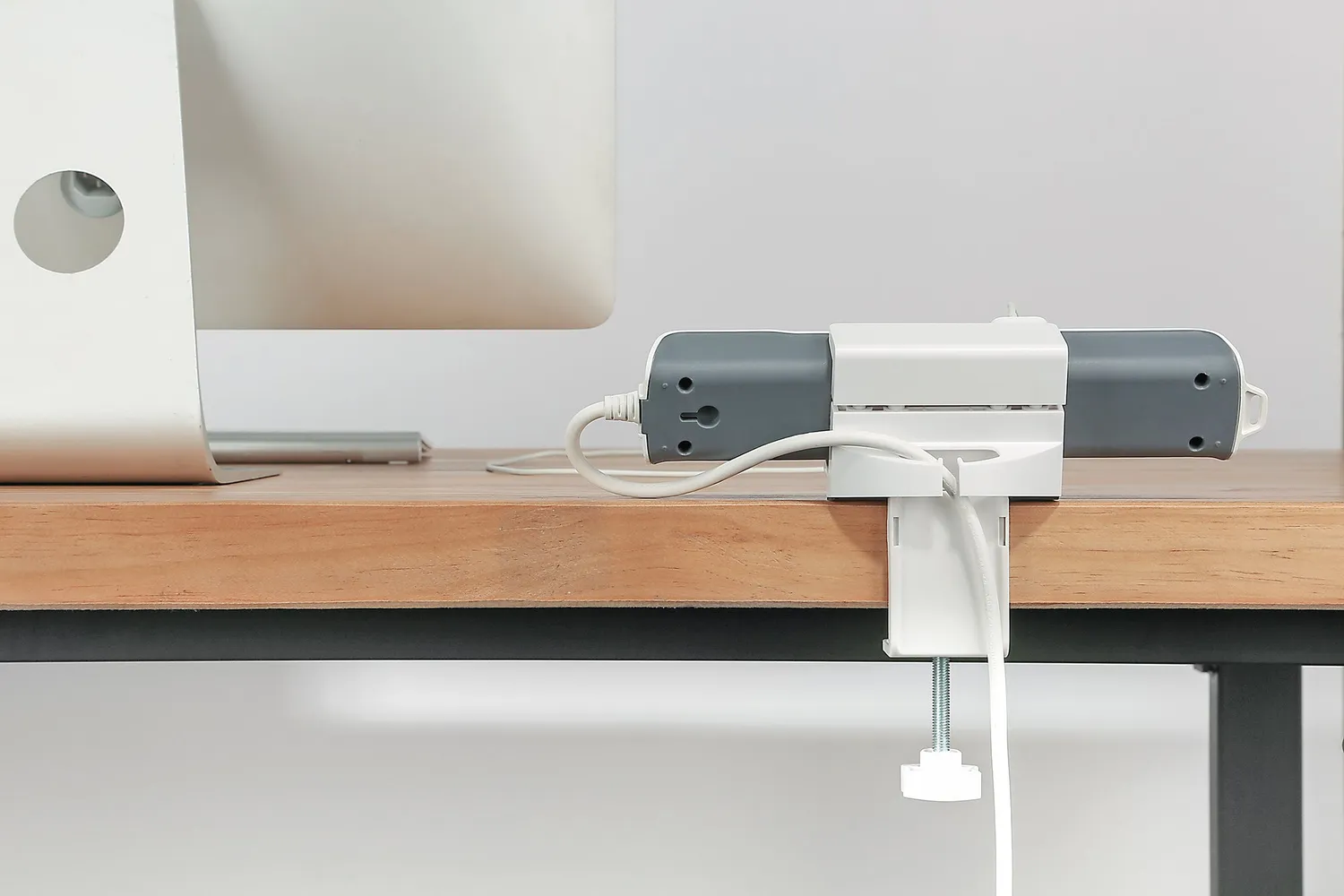 Schwaiger supporto a morsetto per ciabatta bianco