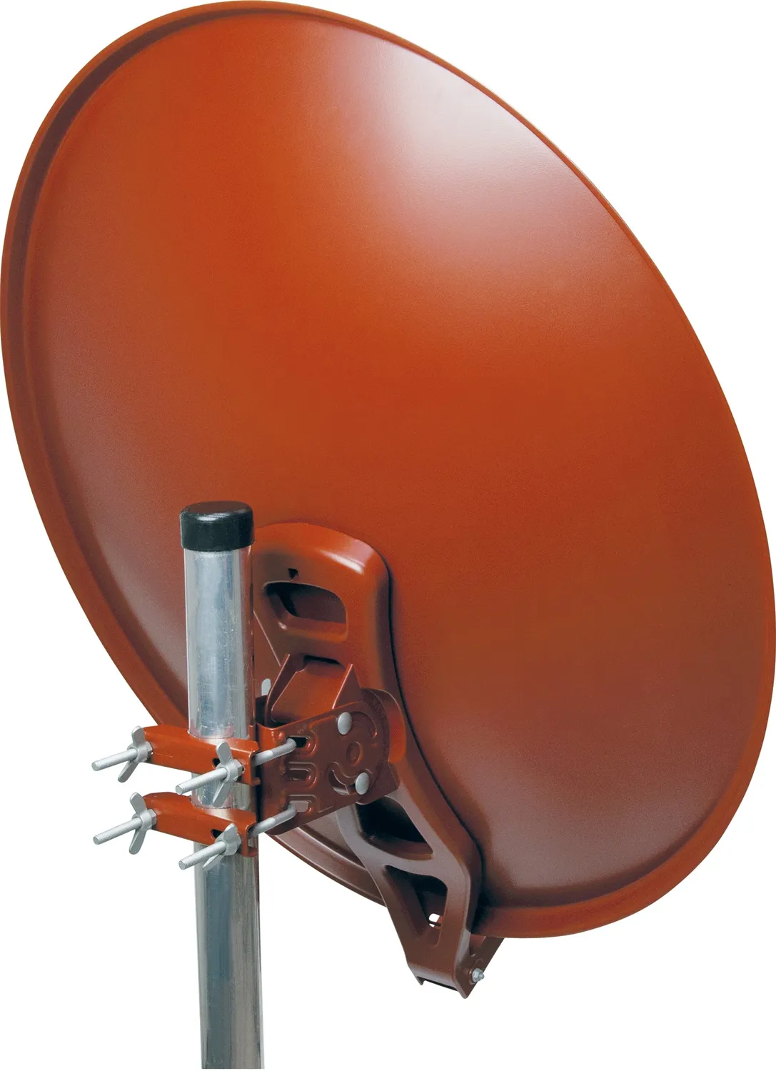 Schwaiger Parabola Satellitare Alluminio 80 cm rosso mattone