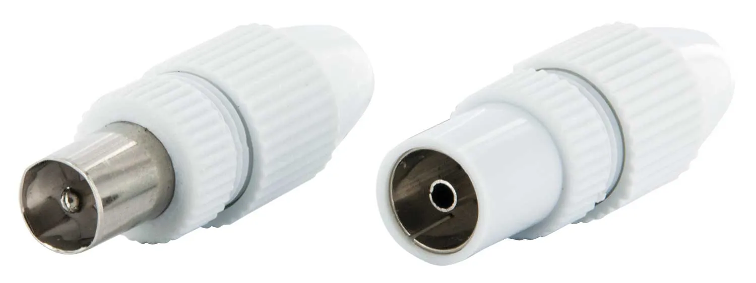Schwaiger quickFIX set connettori IEC antenna TV spina+presa