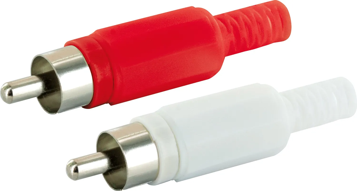Schwaiger Spinotti Cinch RCA a Saldare 2 Pezzi