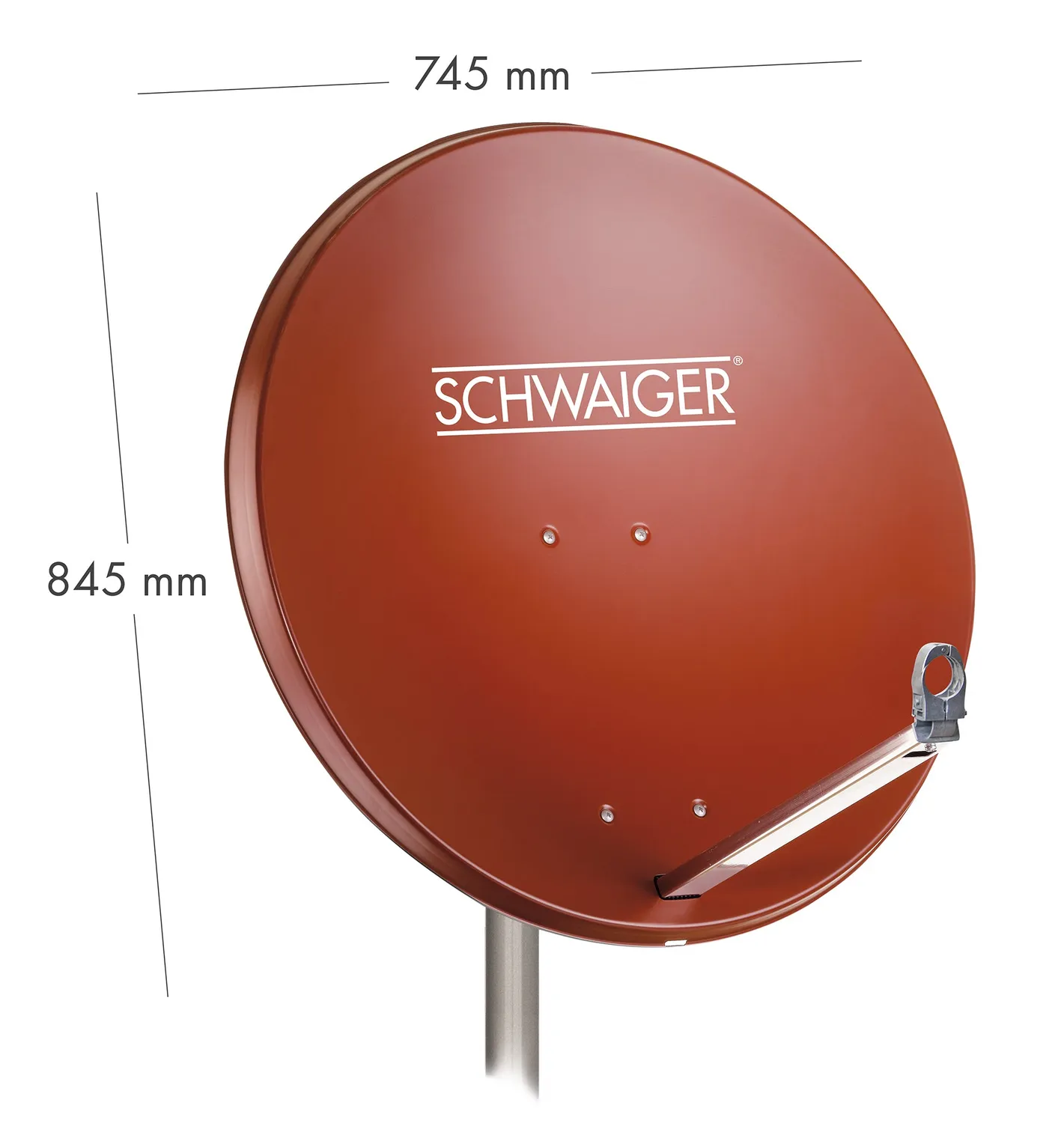 Schwaiger Antenna Satellitare 80 cm Set Quad 4 Utenti