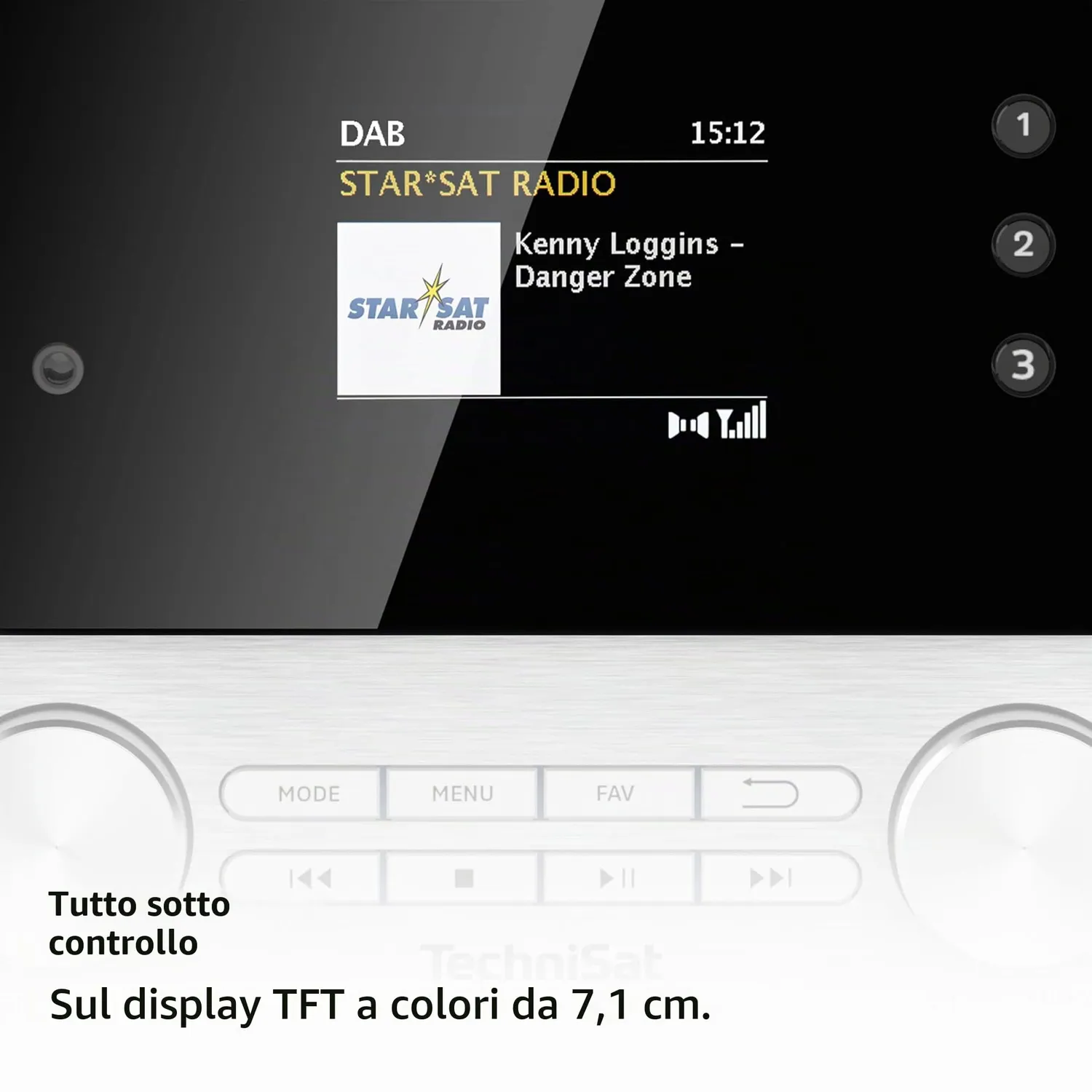 TechniSat DigitRadio 4 C Radio DAB+ Stereo Nera ELAC 20W
