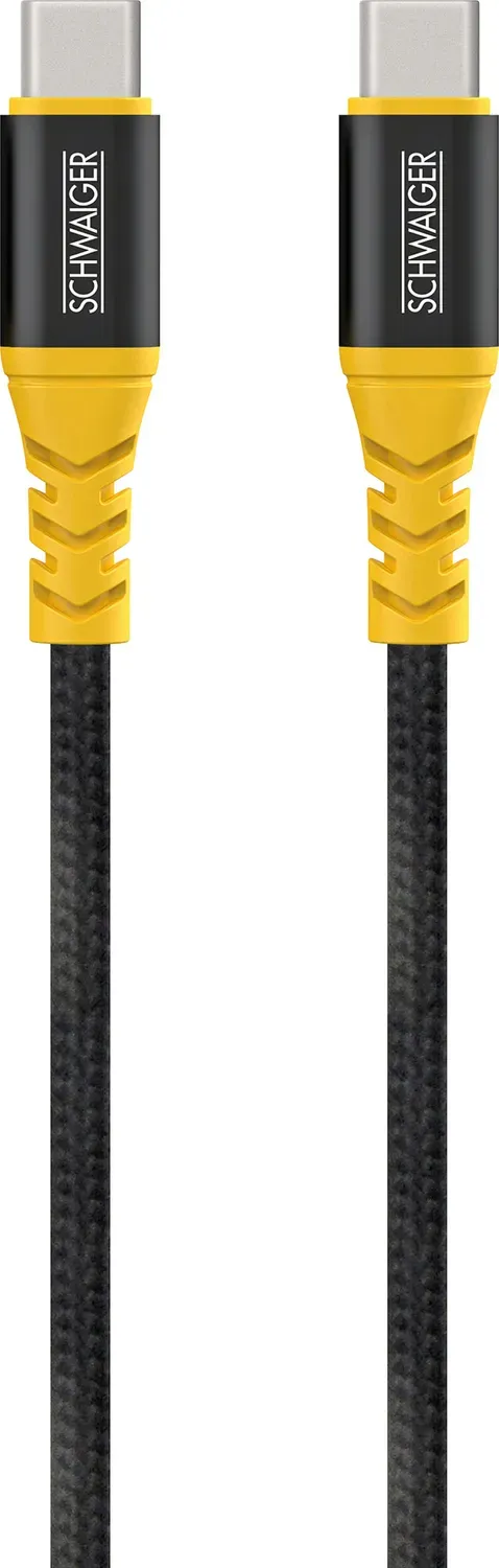 SCHWAIGER Cavo USB-C Nylon 1,2m Nero Ultra-Resistente