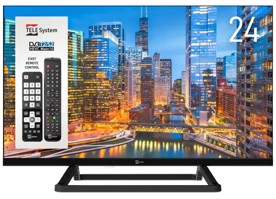 TELE System TS24 LS14 TV 24 pollici DVB-T2/S2 tivùsat