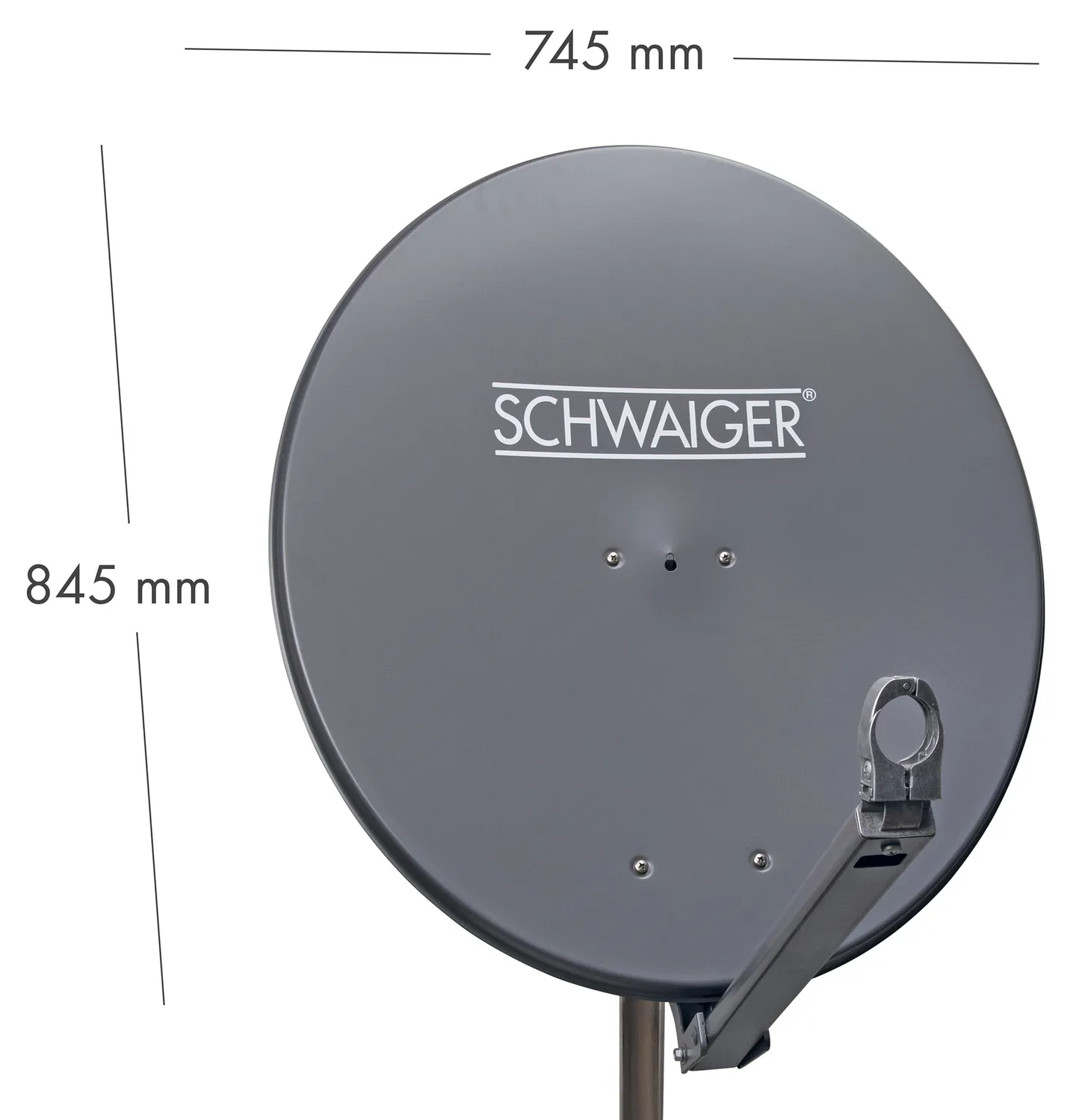 Schwaiger Antenna Parabolica Alluminio 80 cm Antracite