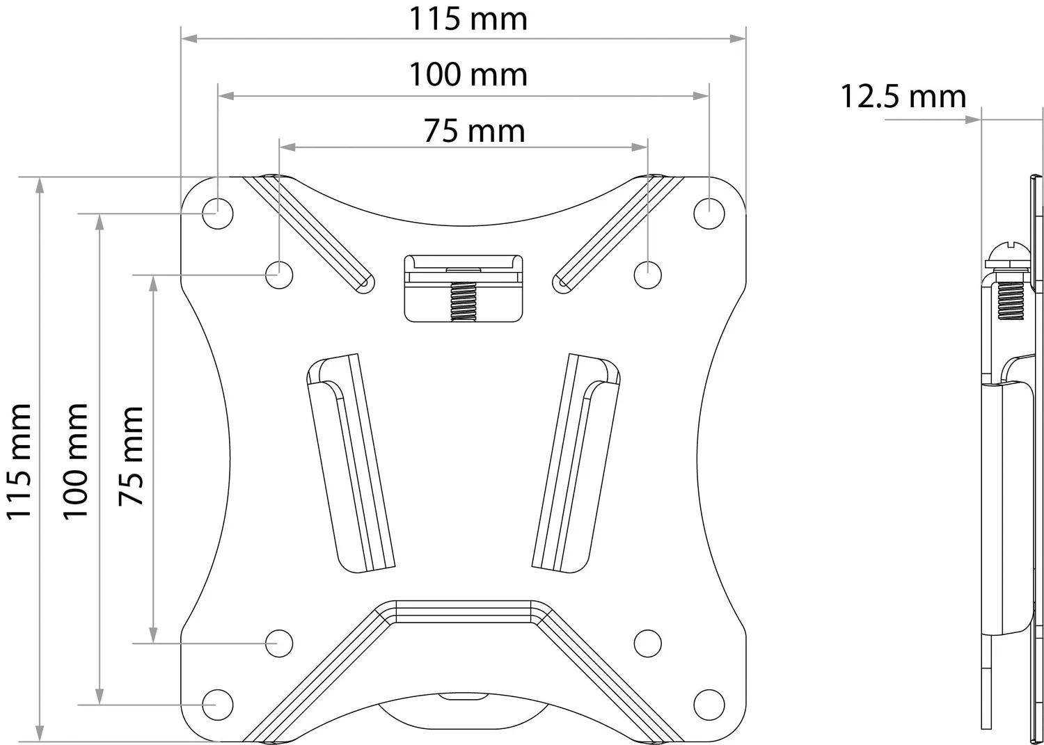 Schwaiger Supporto TV Parete 13-29" inclinabile VESA 100