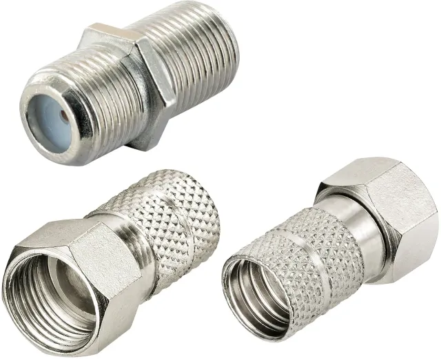 Schwaiger set 3 connettori F 8 mm cavo coassiale