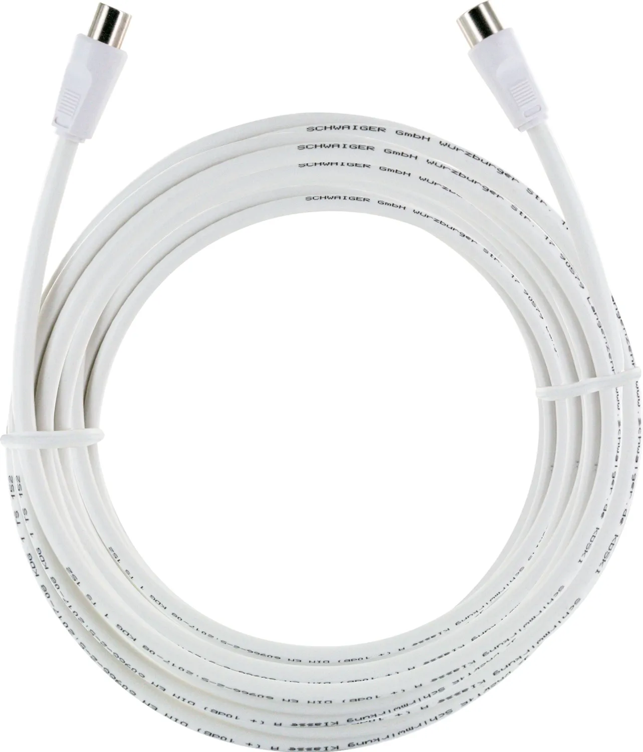 Schwaiger Cavo TV Antenna IEC 10 m Bianco Schermato Classe A+