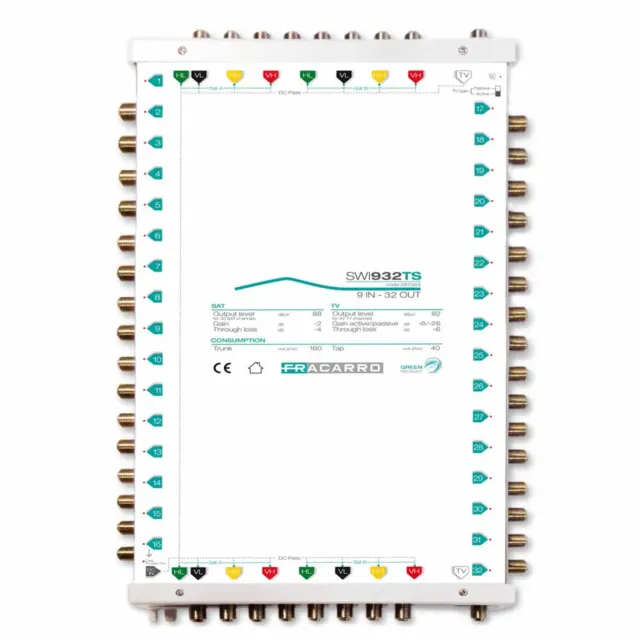 Fracarro SWI932TS multiswitch cascata 9 ingressi 32 uscite