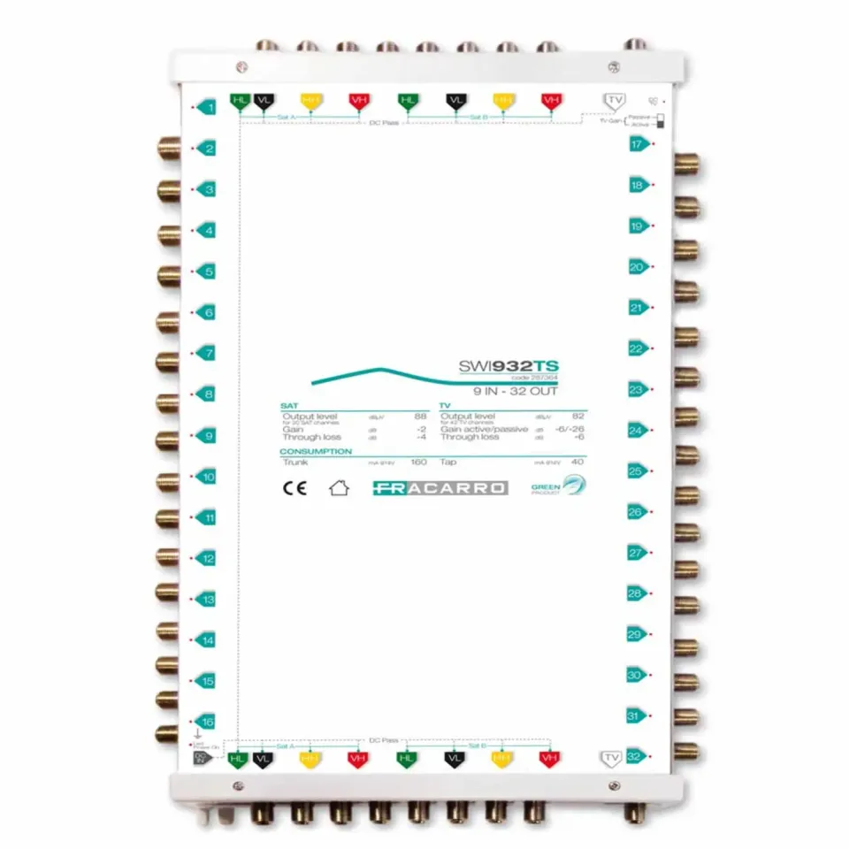 Fracarro SWI932TS multiswitch cascata 9 ingressi 32 uscite