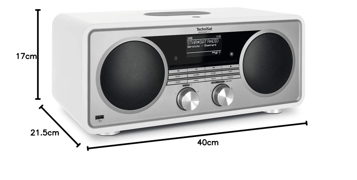 TechniSat DIGITRADIO 601 radio internet DAB+ bianca