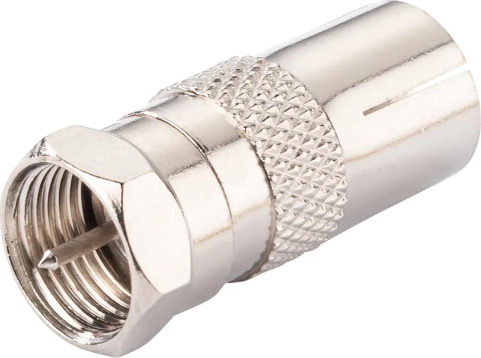 Schwaiger adattatore antenna spina F - presa IEC argento
