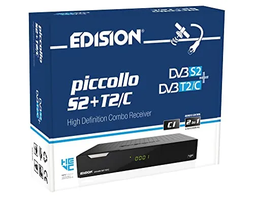 Edision Piccollo S2+T2/C decoder combo HD H.265