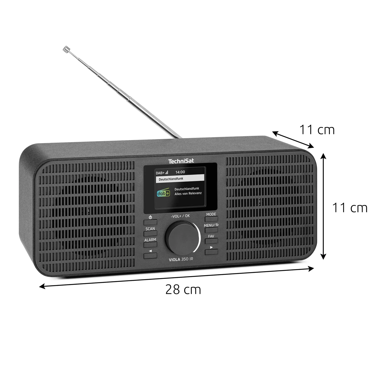 TechniSat Viola 350 IR radio internet DAB+ nero