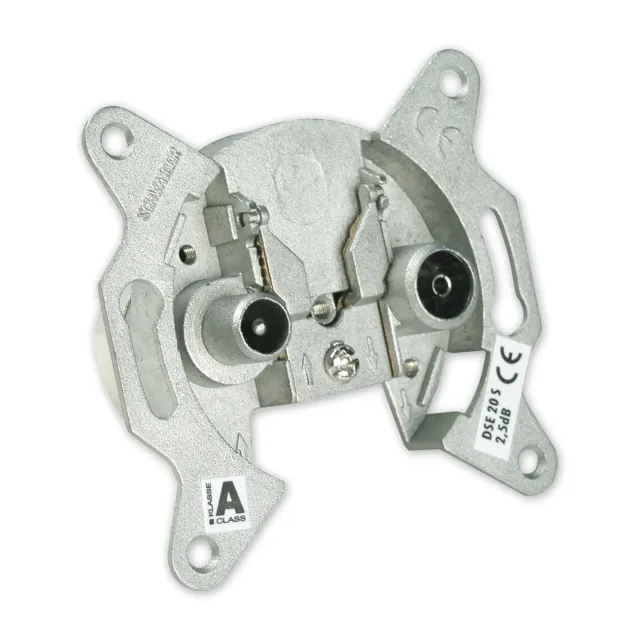 Schwaiger Presa Antenna Passante 2 Fori 2,5 dB Singola