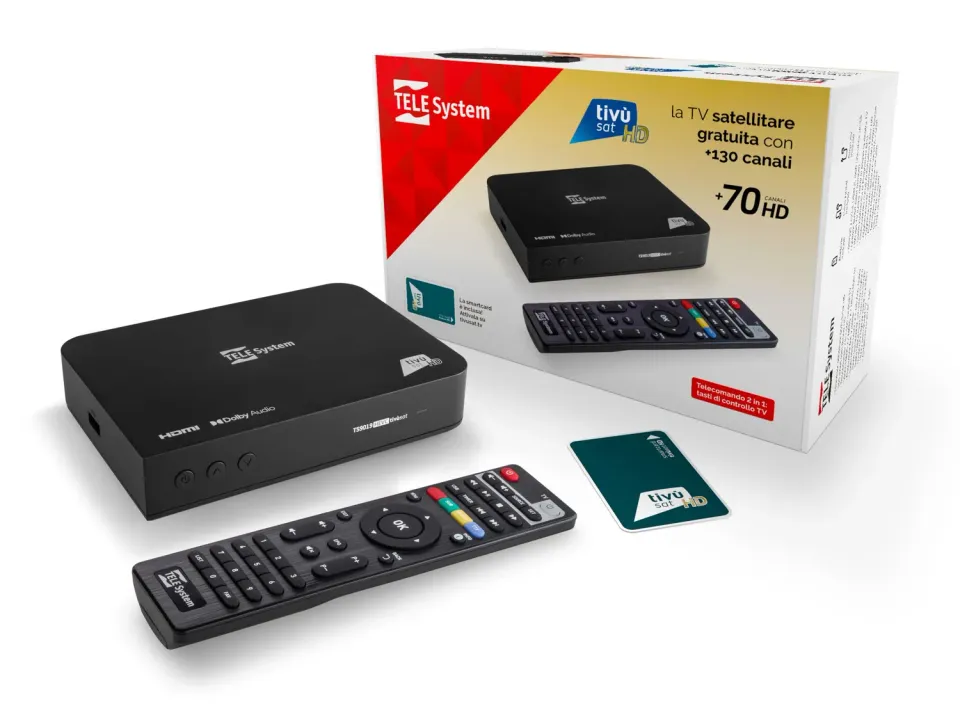 TELE System TS9019HEVC Decoder Satellitare tivùsat con Smartcard