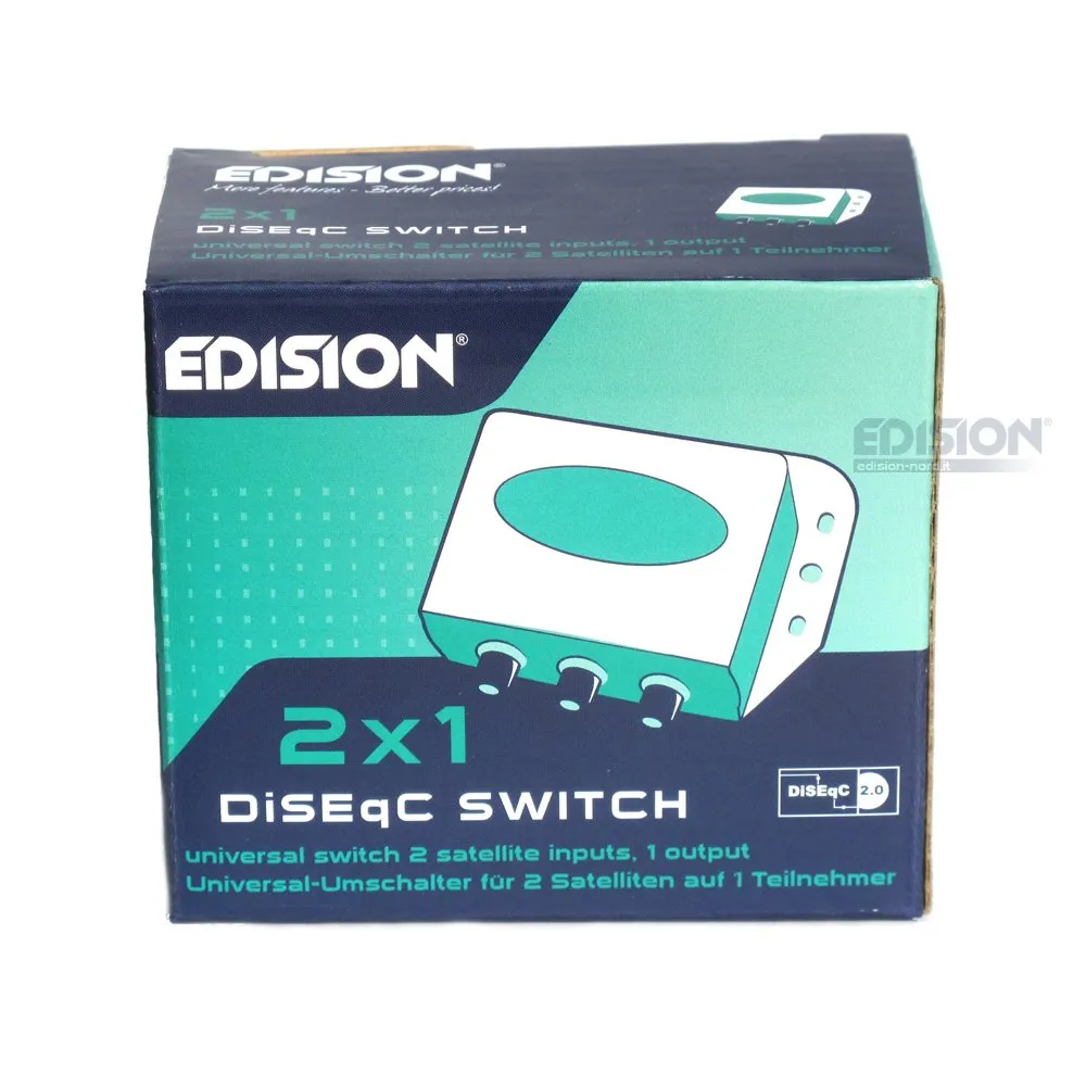 Edision Switch DiSEqC 2x1 parabola 2 satelliti