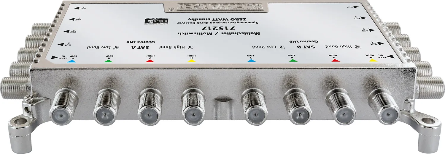 Schwaiger Multiswitch 9/8 per 8 TV a 2 Satelliti