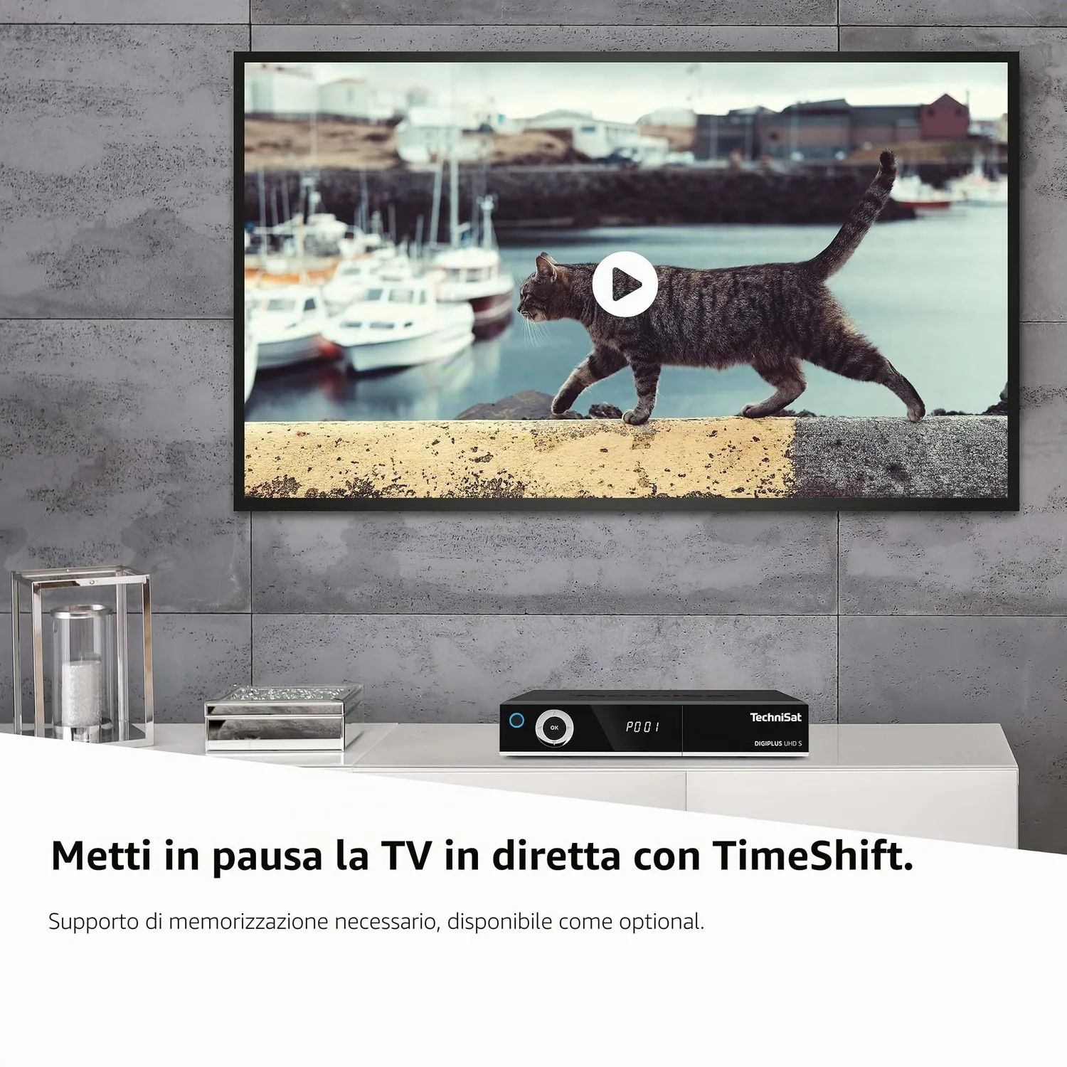 TechniSat DigiPlus UHD S Ricevitore Sat 4K Doppio Tuner Nero