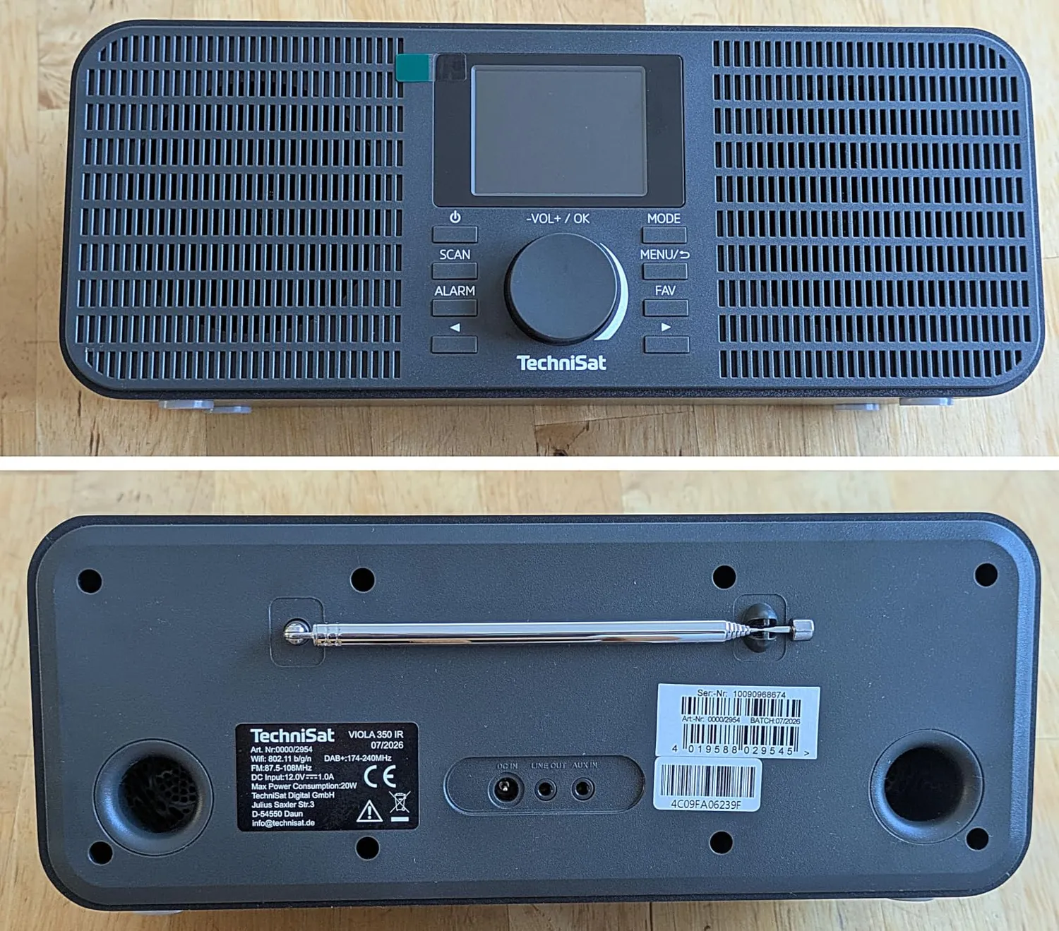TechniSat Viola 350 IR radio internet DAB+ nero