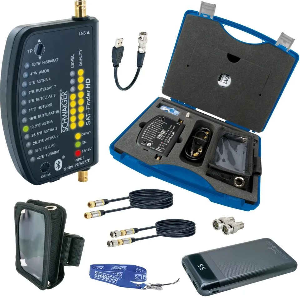 Schwaiger Sat Finder HD misuratore segnale in valigia