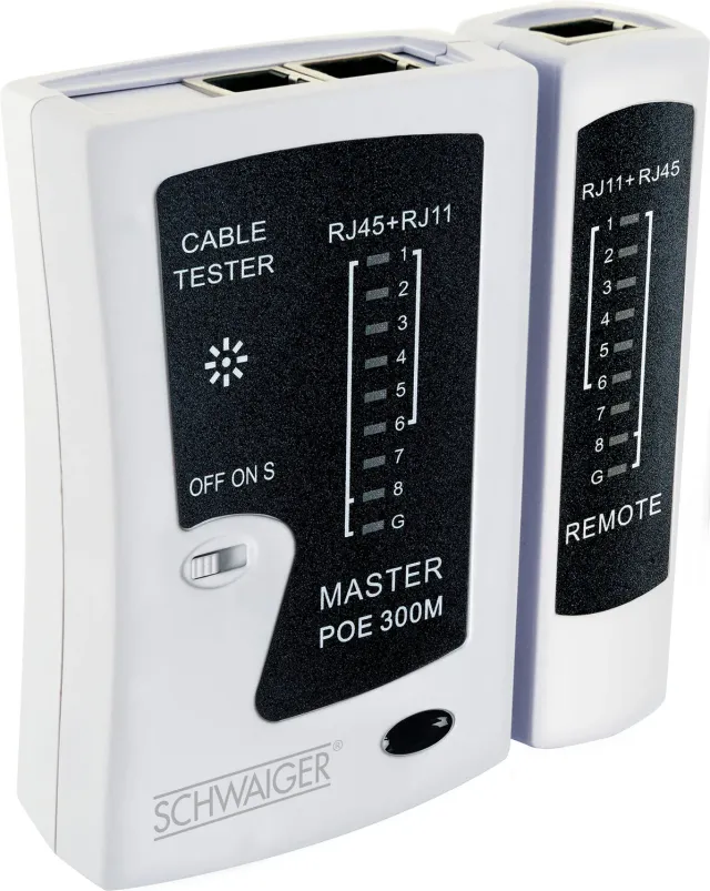 Schwaiger tester cavi rete RJ45 RJ11 con unità remota