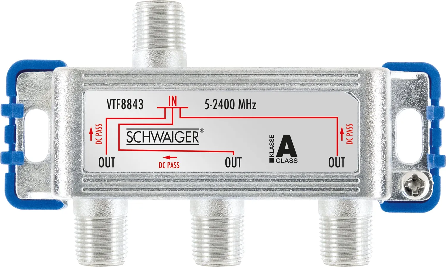 Schwaiger Partitore 3 Vie 8 dB Sat Antenna Cavo