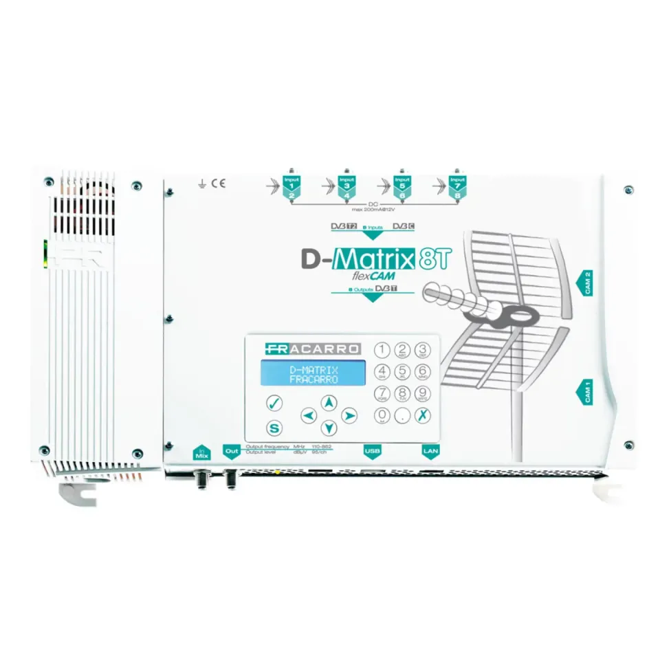 Fracarro D-MATRIX-8T centrale TV 8 multiplex DVB-T2