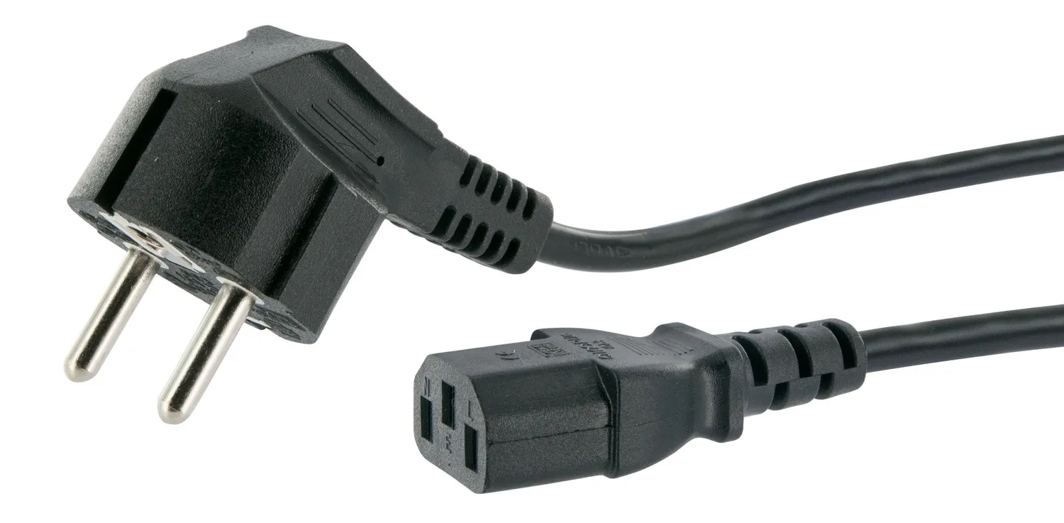 Schwaiger Cavo Alimentazione Schuko IEC C13 1,8 m Nero