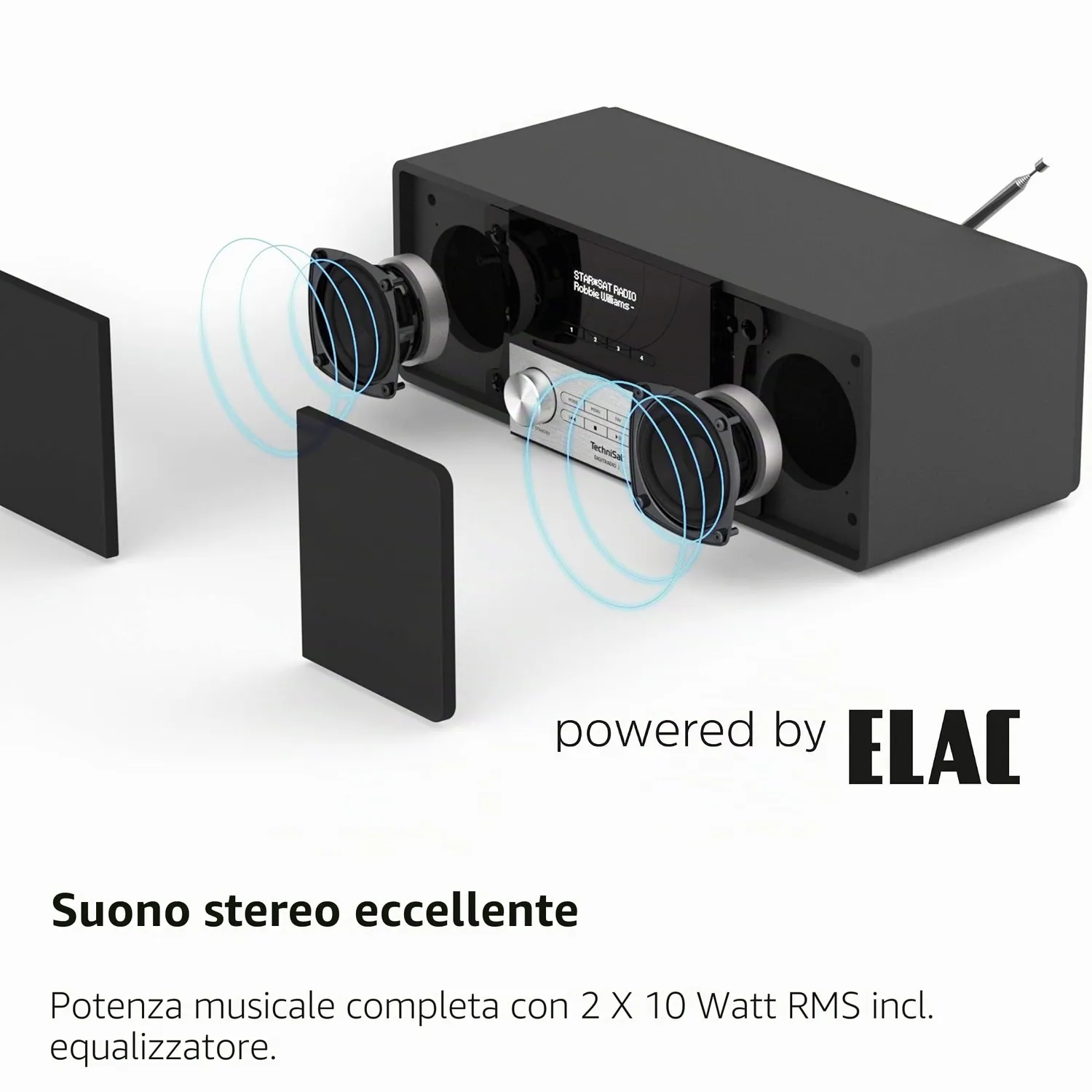 TechniSat DIGITRADIO 3 radio DAB+ noce con CD e Bluetooth