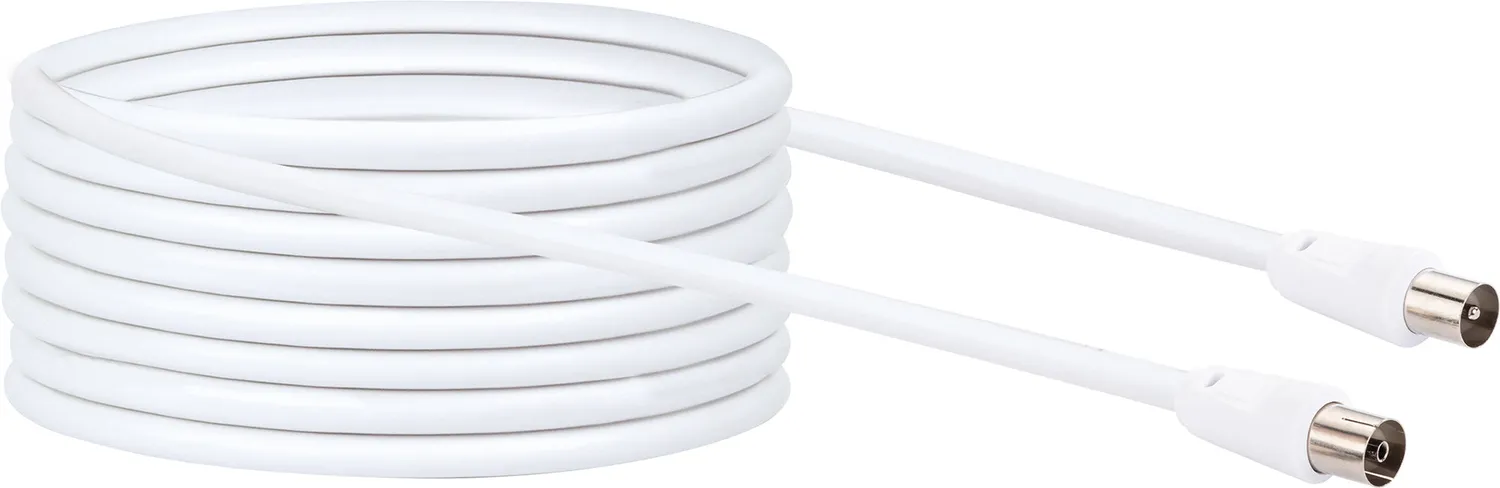 SCHWAIGER Cavo antenna TV 90 dB bianco 1,5 m