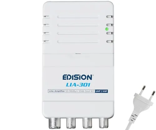 Edision LIA-301 amplificatore antenna TV 3 uscite filtro 5G
