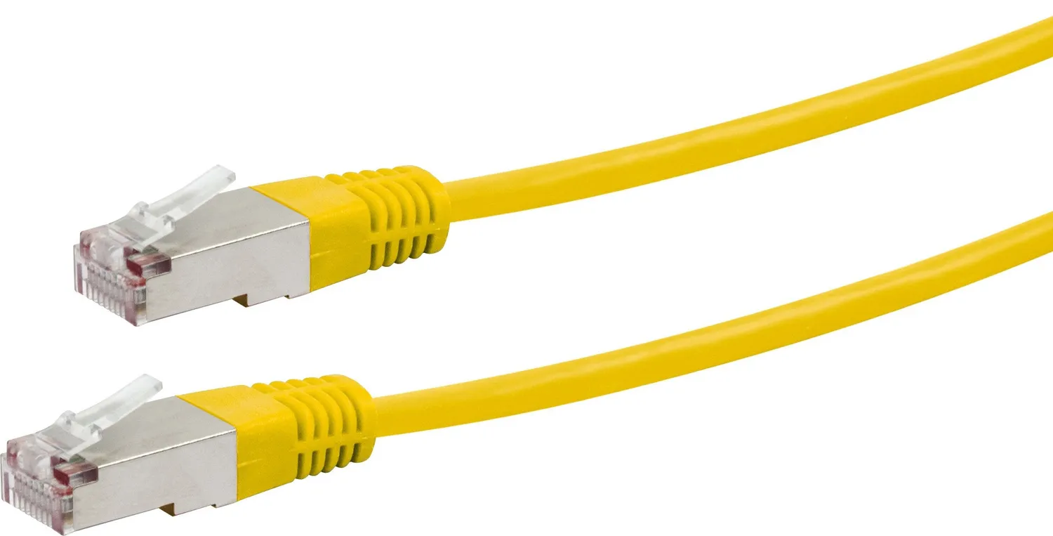 SCHWAIGER Cavo di rete Cat 5e STP 2 m giallo RJ45