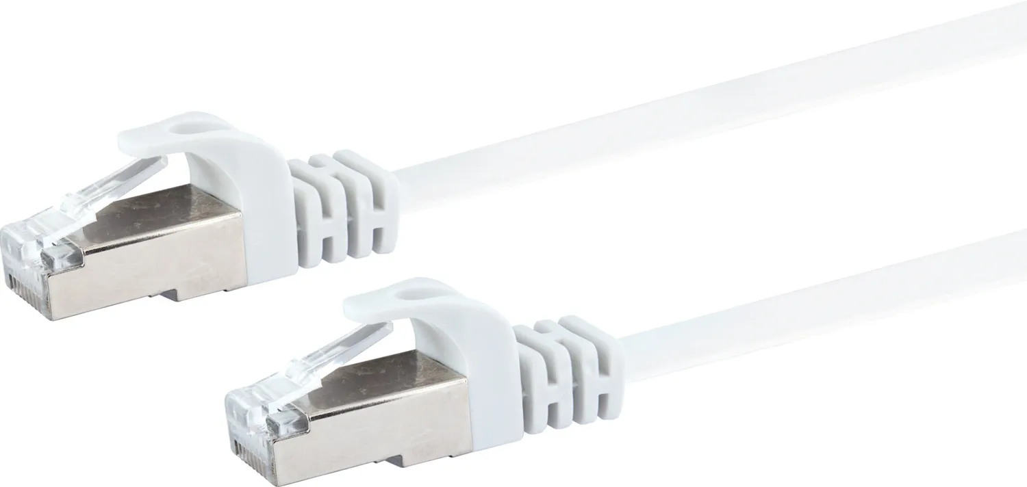 Schwaiger cavo rete piatto CAT 6 U/FTP bianco RJ45