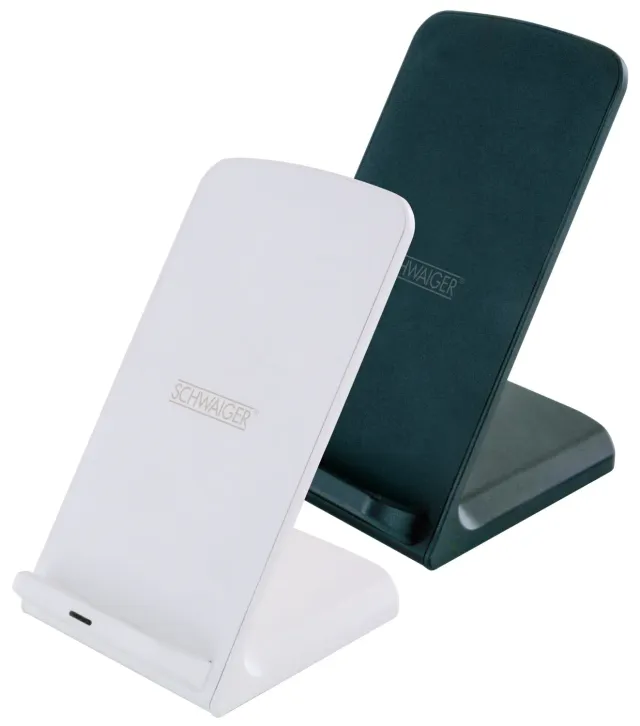 Schwaiger Stazione Ricarica Qi 10W Bianca USB-C