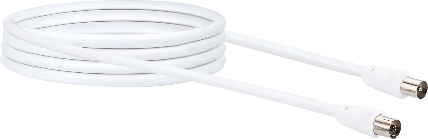 SCHWAIGER Cavo antenna TV 90 dB bianco 1,5 m
