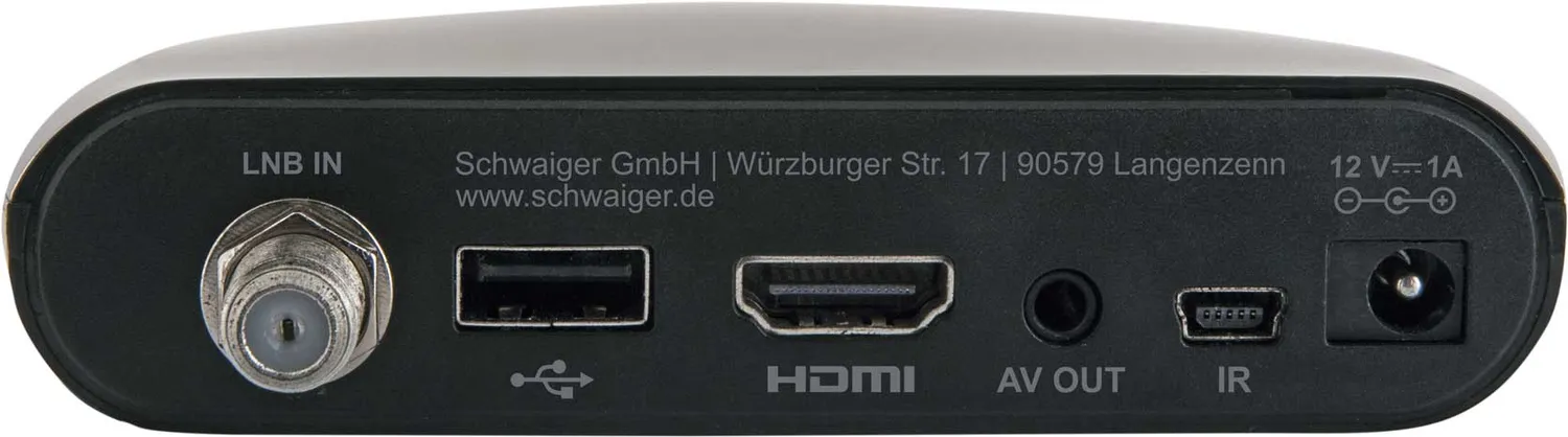 Schwaiger ricevitore satellitare HD FTA preprogrammato nero