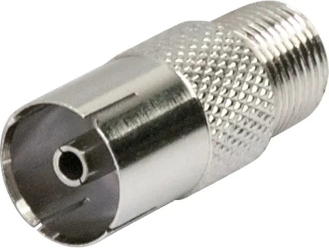Schwaiger Adattatore IEC presa F argento