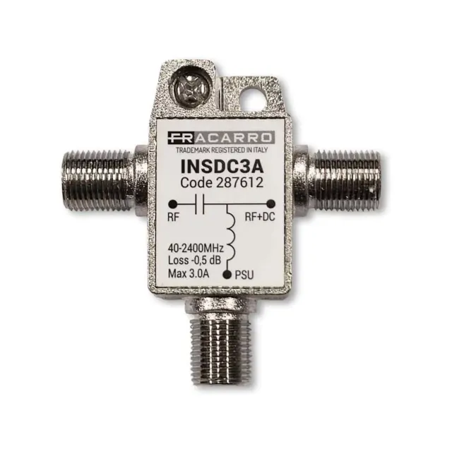 Fracarro INSDC3A inseritore alimentazione 3A connettori F