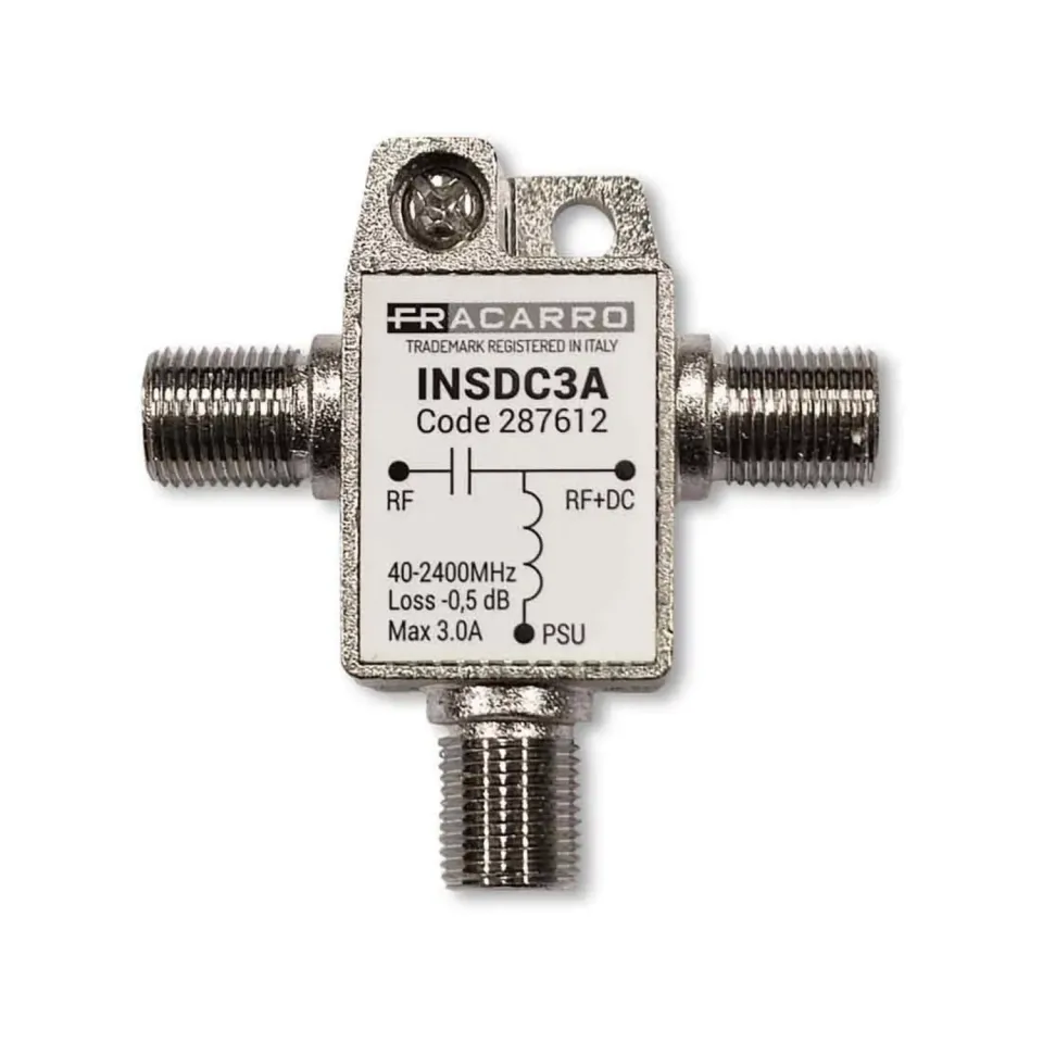 Fracarro INSDC3A inseritore alimentazione 3A connettori F