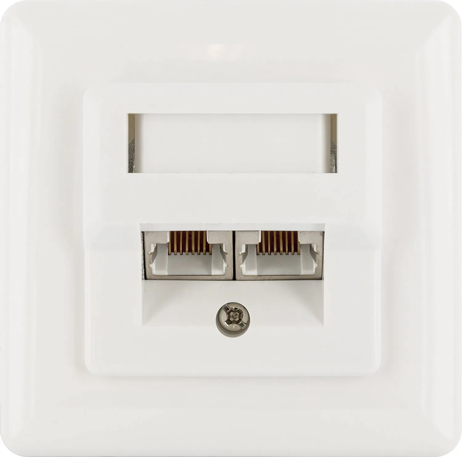 Schwaiger Presa di Rete CAT6 2x RJ45 da Incasso Bianca