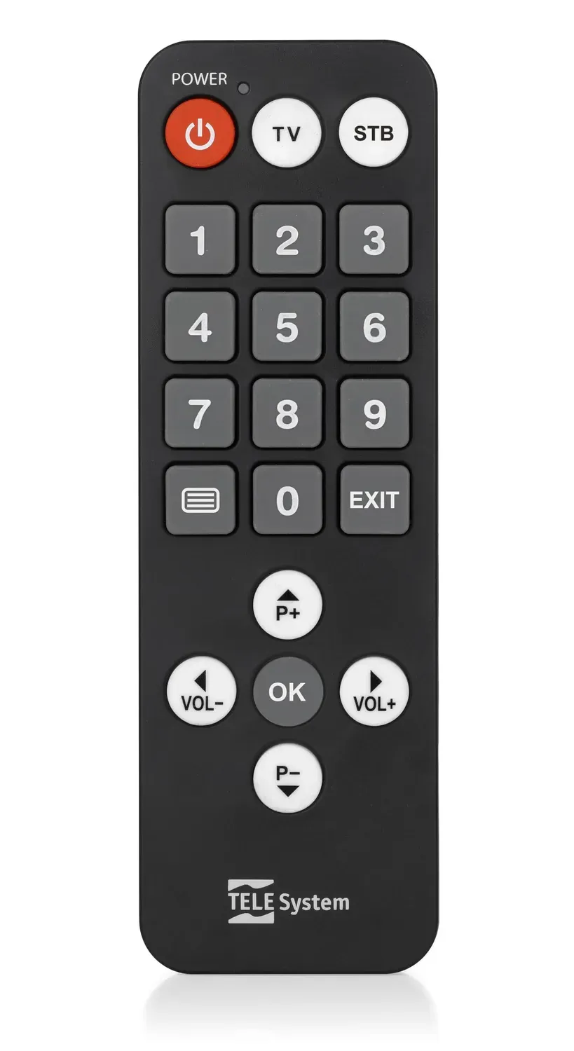 TELE System Semplice Telecomando Universale 2 in 1 tasti grandi