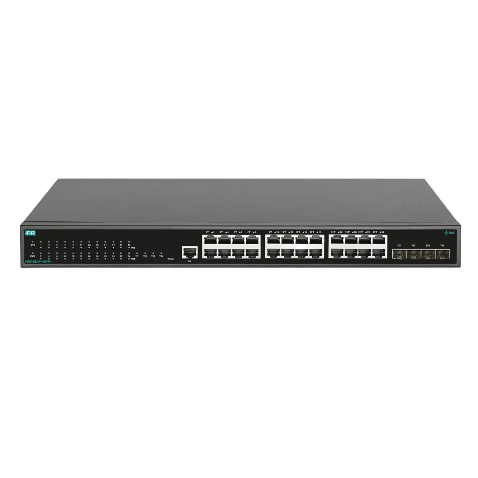 Fracarro FSW-824P-4SFP+ switch PoE 24 porte 10G