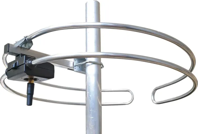 Schwaiger Antenna FM dipolo ad anello da esterno argento