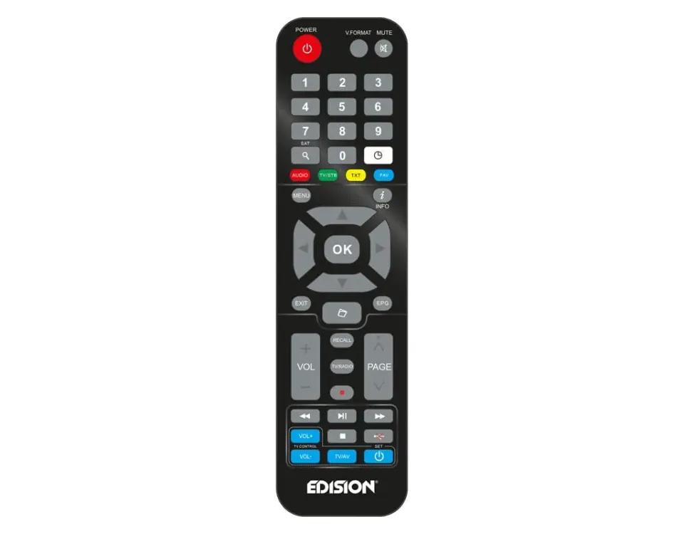 Edision EDI-RCU 4 Learn Telecomando Universale 2in1 Nero