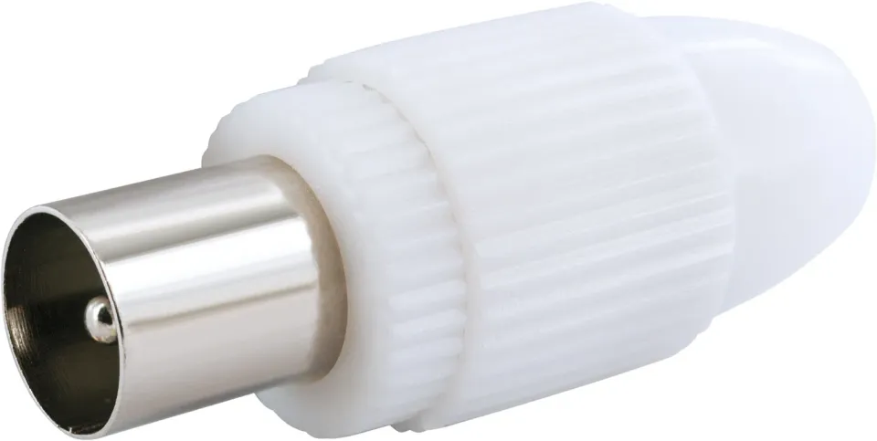 Schwaiger Connettore IEC Antenna Coassiale Bianco 1 Pezzo